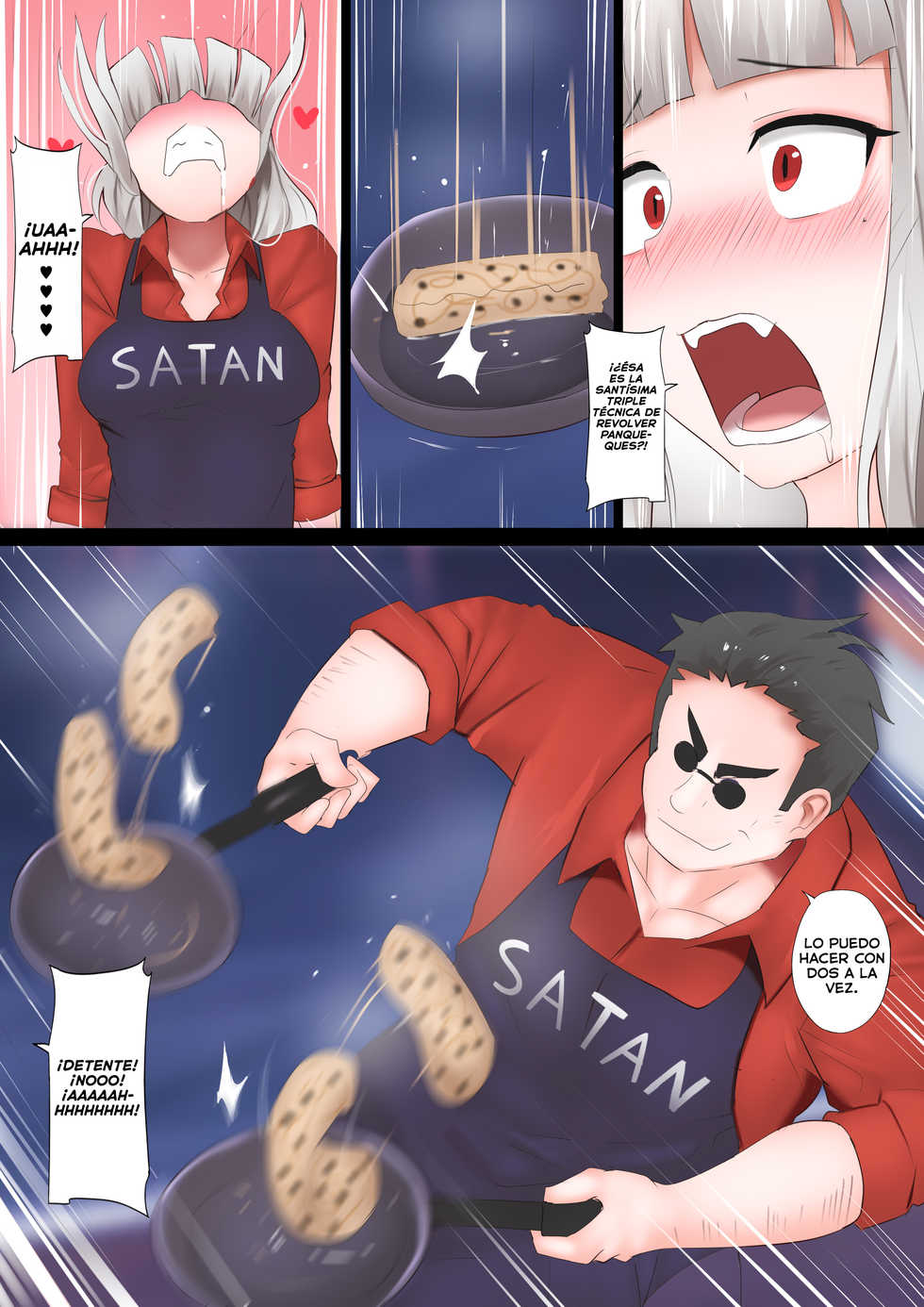 [Ginhaha] Pancakes Challenge | Desafío de Panqueques (Helltaker) [Spanish] [HGnF] - Page 4