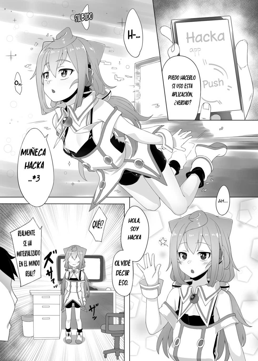 [Chihiro Lanting (Shen Yan)] 3-gou-chan to Issho Erogame de Hakadorimashou (Hacka Doll) [Spanish] [bananare22] [Digital] - Page 4