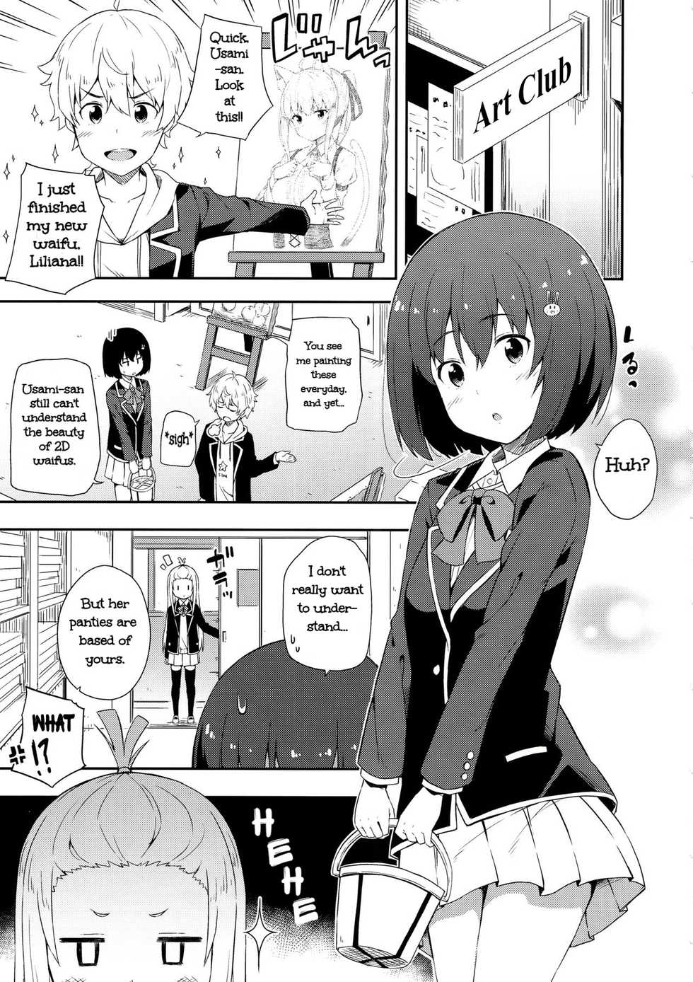 (C90) [Fujiya (Nectar)] Ano Bijutsubuin ni wa Mondai ga Aru! (Kono Bijutsubu ni wa Mondai ga Aru!) [English] - Page 4