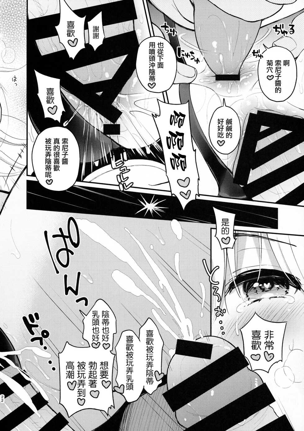 (CT35) [Tengu Kotengu (Kotengu)] #SoniCha Ikuiku Challenge (Super Sonico) [Chinese] [無邪気漢化組] - Page 22