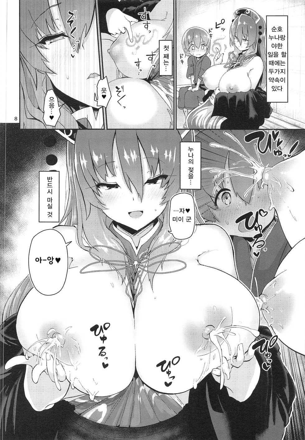 (Akihabara Chou Doujinsai) [Komamesugata (Akure Ekuto)] Tsuyudaku Ecchi no Junko-san | 땀투성이 섹스의 순호씨 (Touhou Project) [Korean] - Page 8
