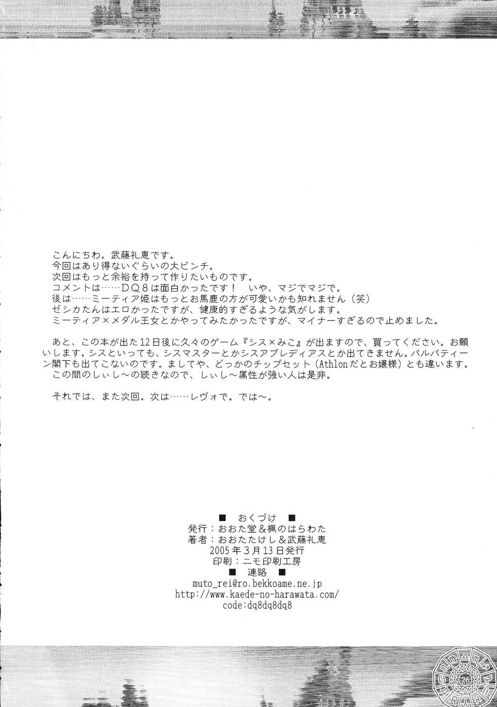 (SC27) [Kaede no Harawata, OHTADO (Mutou Rei, Ohta Takeshi)] Nanto Abunai Kusuri ga Dekita! (Dragon Quest VIII) - Page 26