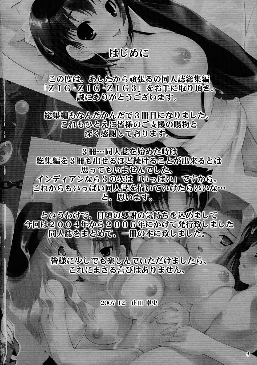 (C73) [ashitakara-ganbaru (Yameta Takashi)] ZIG-ZIG-ZIG 3 -2004~2005- (Various) - Page 4