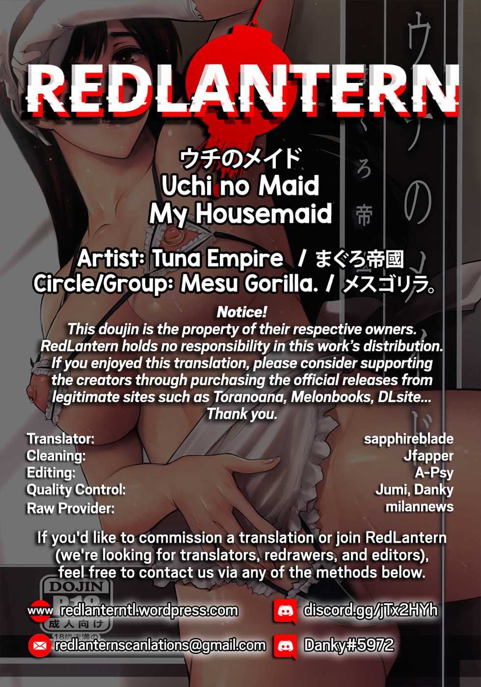 [Mesu Gorilla. (Tuna Empire)] Uchi no Maid | My Housemaid [English] [RedLantern] - Page 36