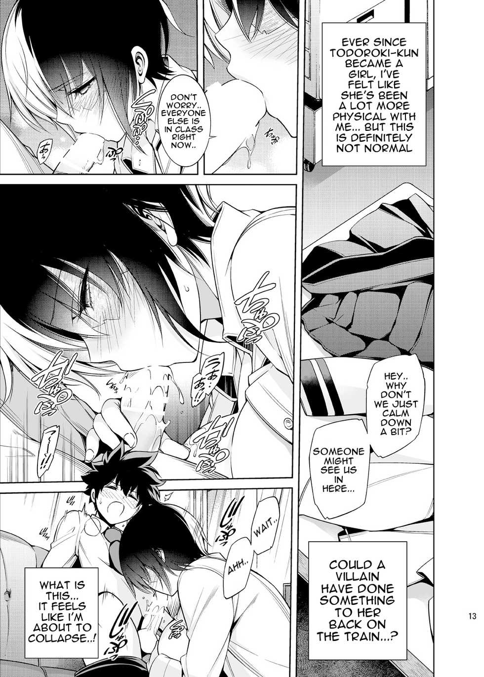 [OMEGA 2-D (Hibino Tomoki, Shima Seiryuu)] Koisuru Hyouketsu Girl | Girl Frozen in Love (Boku no Hero Academia) [English] [Gwimi] [Digital] - Page 12