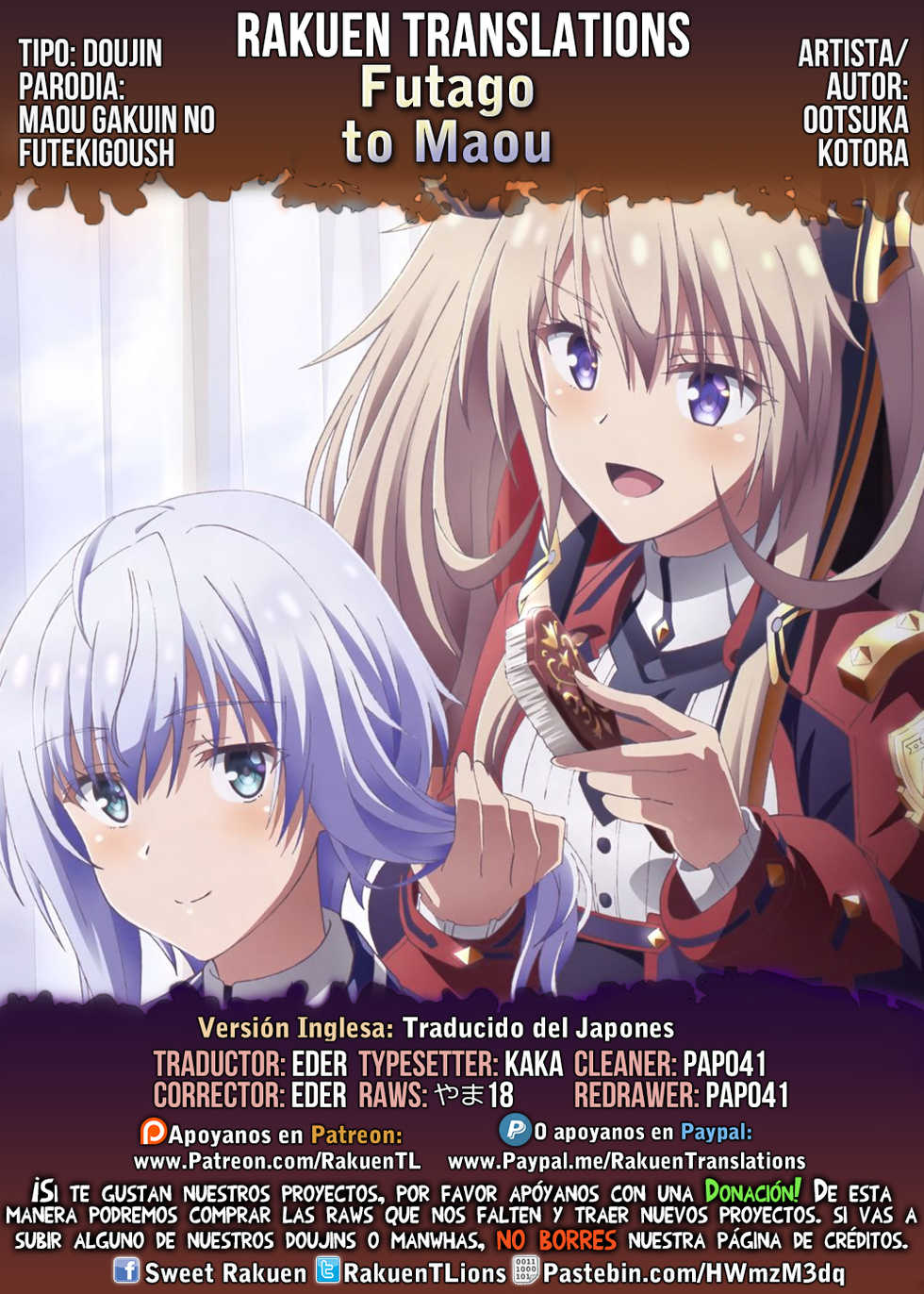 [Kouchaya (Ootsuka Kotora)] Futago to Maou (Maou Gakuin no Futekigousha: Shijou Saikyou no Maou no Shiso, Tensei shite Shison-tachi no Gakkou e Kayou) [Spanish] [Rakuen Translations] [Digital] - Page 31