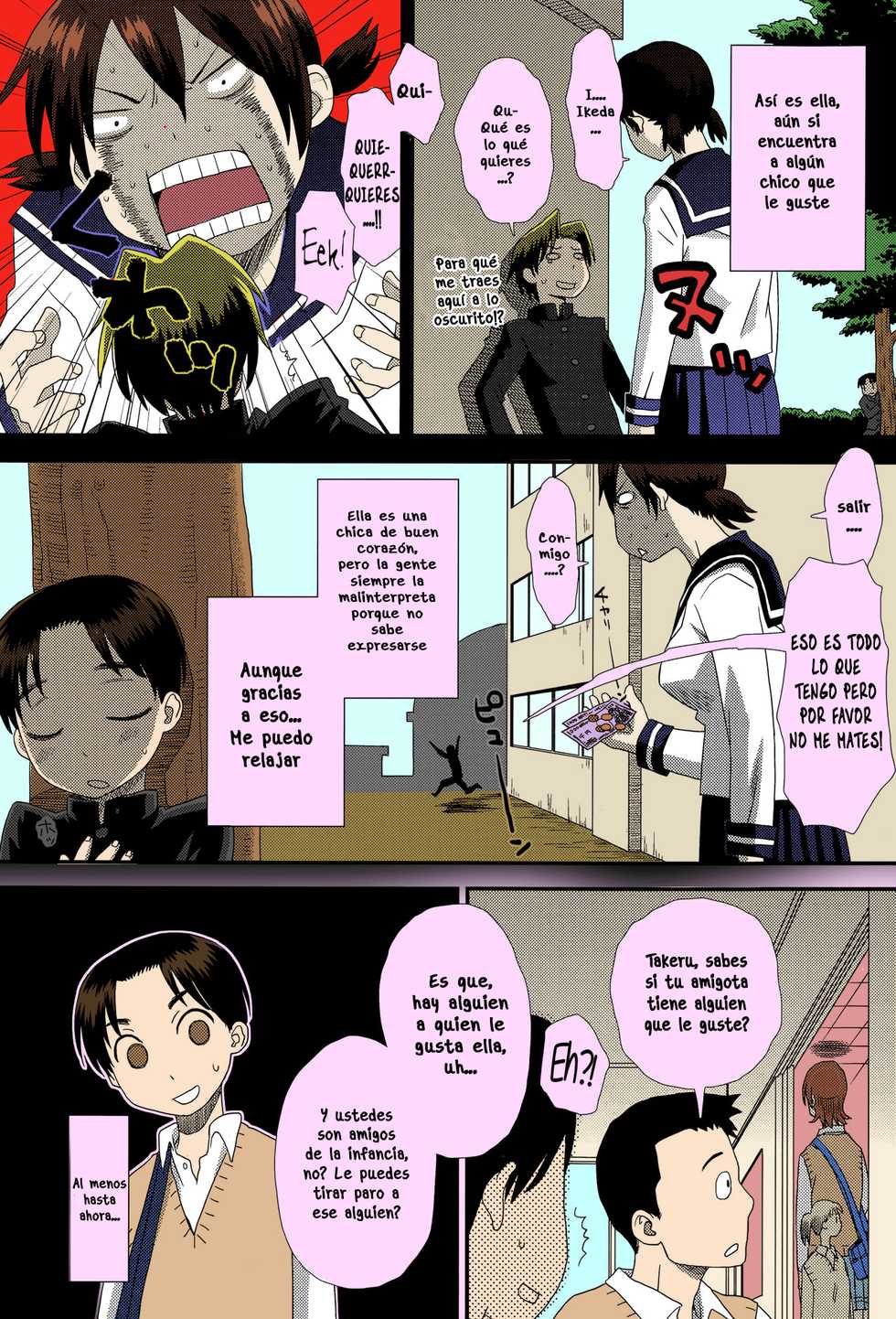 [Kudou Hisashi] Okkina Kanojo | Big Girlfriend (COMIC Ero-Tama 2015-05 Vol. 8) [Spanish] [Stick Horse] [Colorized] - Page 2