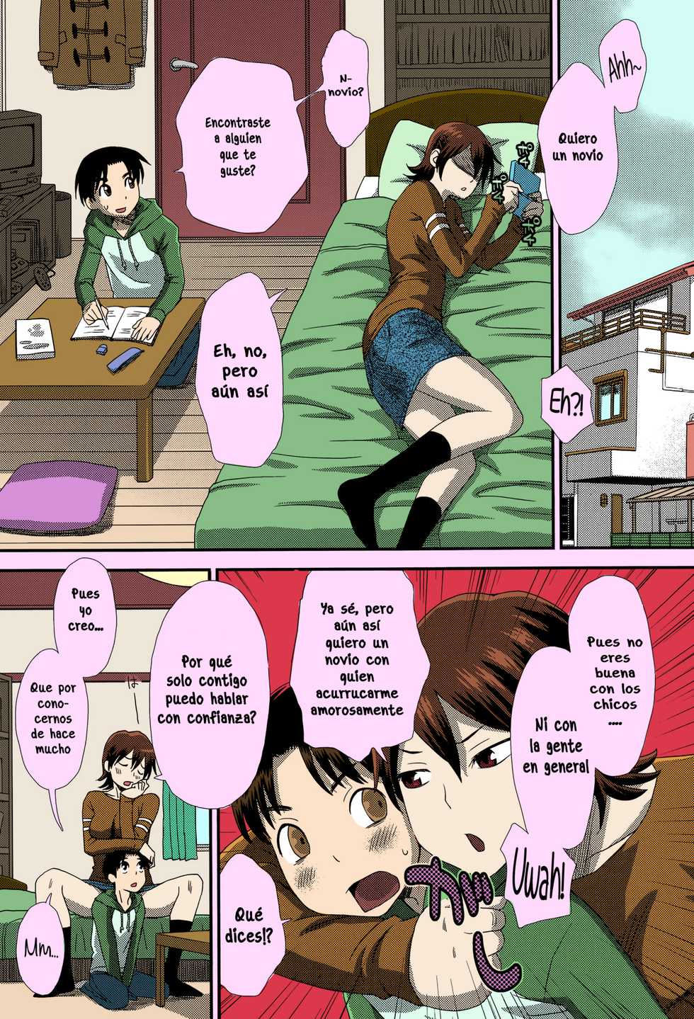 [Kudou Hisashi] Okkina Kanojo | Big Girlfriend (COMIC Ero-Tama 2015-05 Vol. 8) [Spanish] [Stick Horse] [Colorized] - Page 3