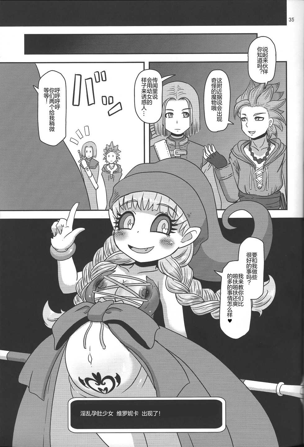 (C93) [Helldevice (nalvas)] Tensai Mahoutsukai no Sei Jijou (Dragon Quest XI) [Chinese] - Page 35