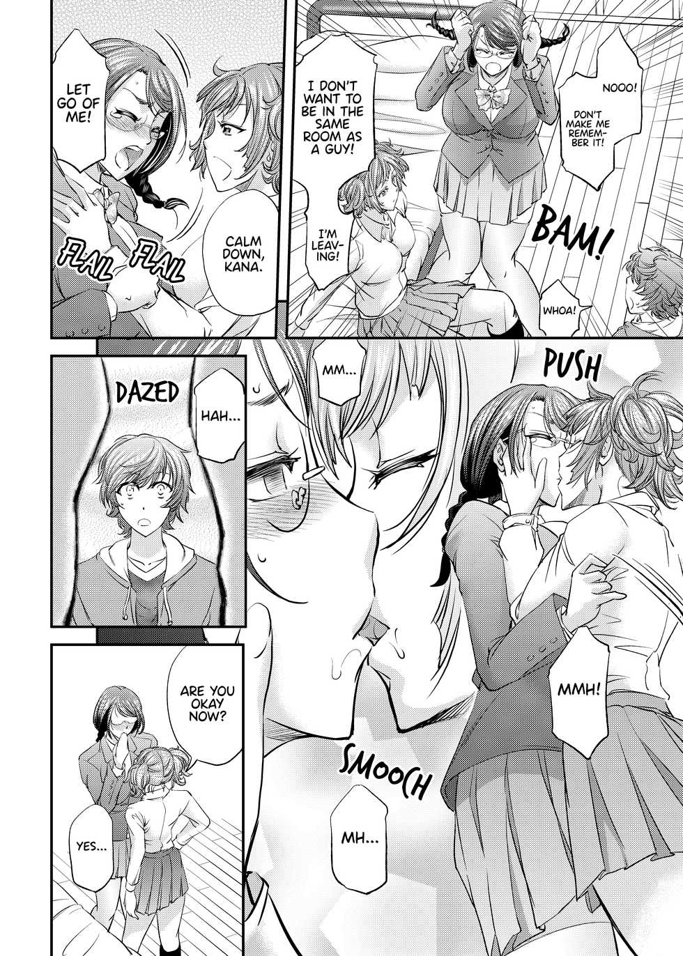 [Monji Koubou (Kikuichi Monji)] Mesu Ochi Sao Renketsu ~Nee-chan-tachi ni Moteasobareta Boku~ | Feminized and Dominated by My Sister and Her Girlfriend [English] [Decensored] [Sample] {FuDeORS} - Page 5