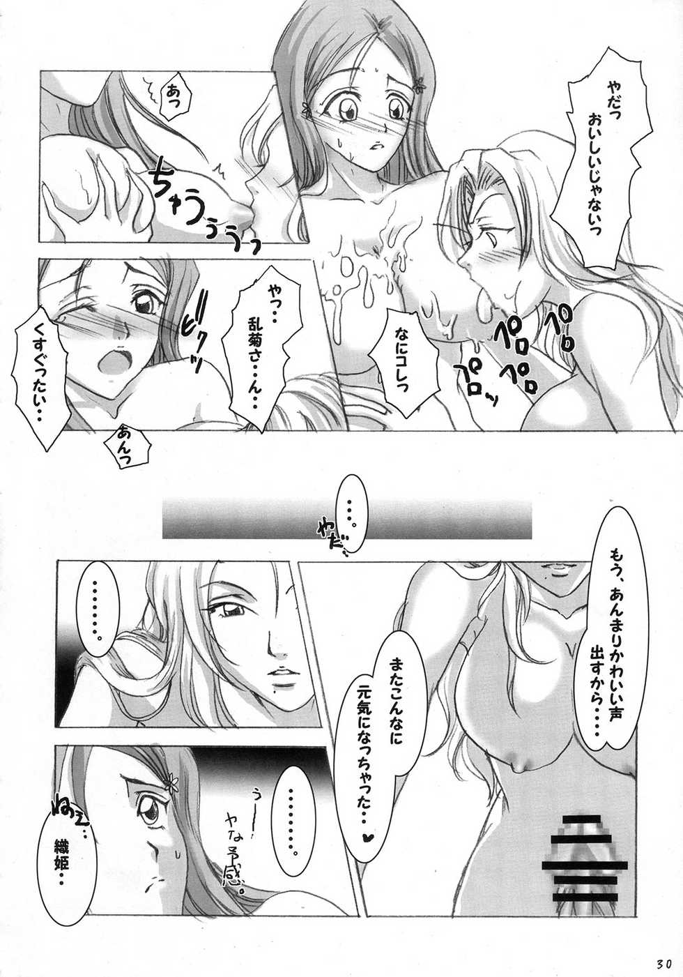 (C72) [Hijouguchi, RUBY FRUIT (Kotozuki Runo, TEI-OH-K-TAKAMURO)] It Keeps It Secret Without Forgetting Sweet Gunpowder - Amai Kayaku wo Mune ni Himete (Bleach) - Page 29