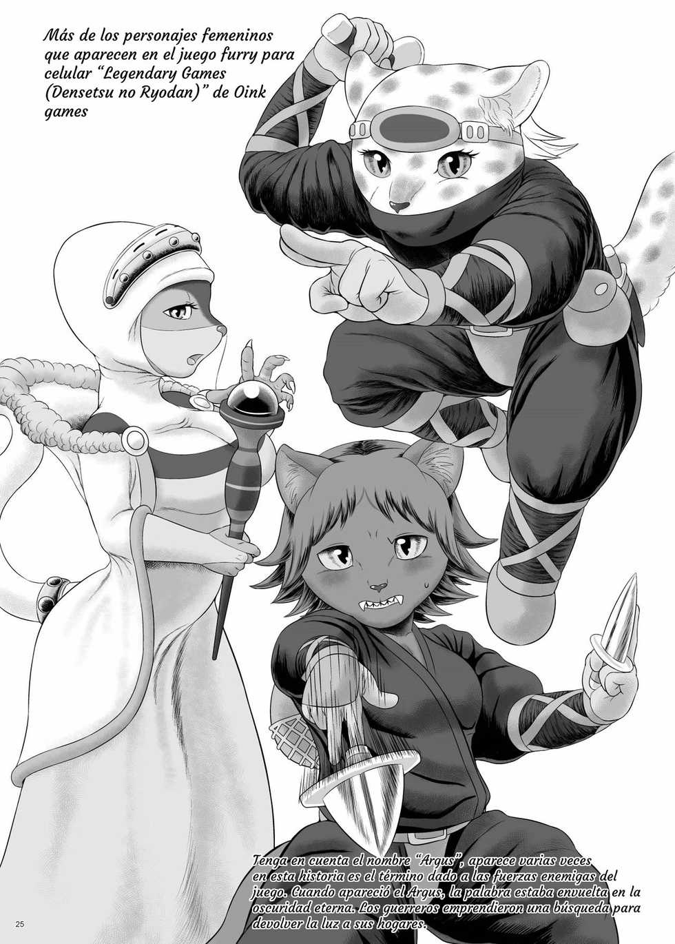 [Seiitsukyou (Goto-Beido)] Yararetai Yatsu wa Mae ni Dena!! | El que quiera ser asesinado un paso al frente!! (Densetsu no Ryodan) [Spanish] [Red Fox Makkan] [Digital] - Page 25