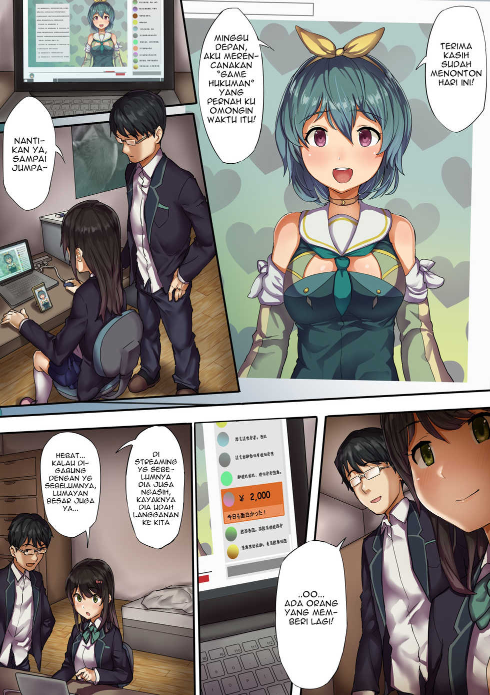 [SAIGA dou] Namahousouchuu ni Netorarete Mita (Virtual Nakadashi Haishinsha) [Indonesian] [Gagak_Ireng] - Page 2