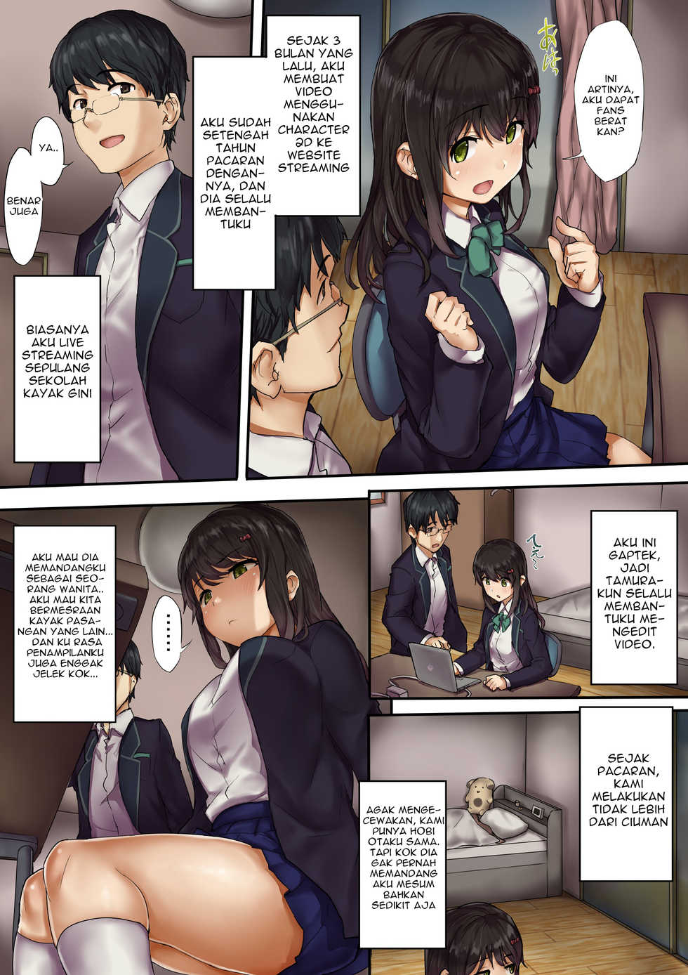 [SAIGA dou] Namahousouchuu ni Netorarete Mita (Virtual Nakadashi Haishinsha) [Indonesian] [Gagak_Ireng] - Page 3