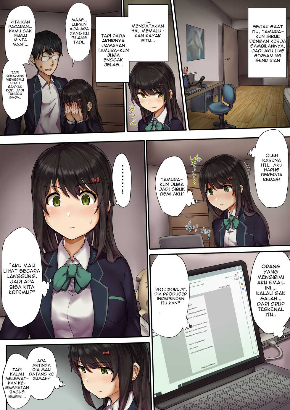 [SAIGA dou] Namahousouchuu ni Netorarete Mita (Virtual Nakadashi Haishinsha) [Indonesian] [Gagak_Ireng] - Page 5