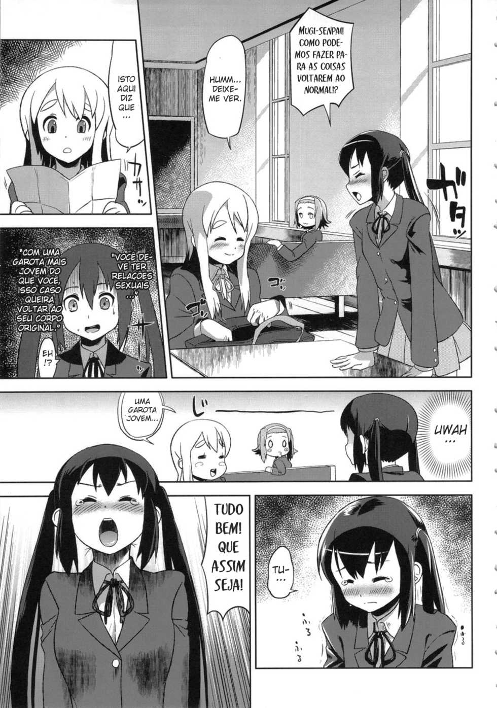 (C80) [Man Chin Low (COSiNE)] K-ON Drill Futanari!! 2 (K-On!) [Portuguese-BR] [Tsukai Scan] - Page 6