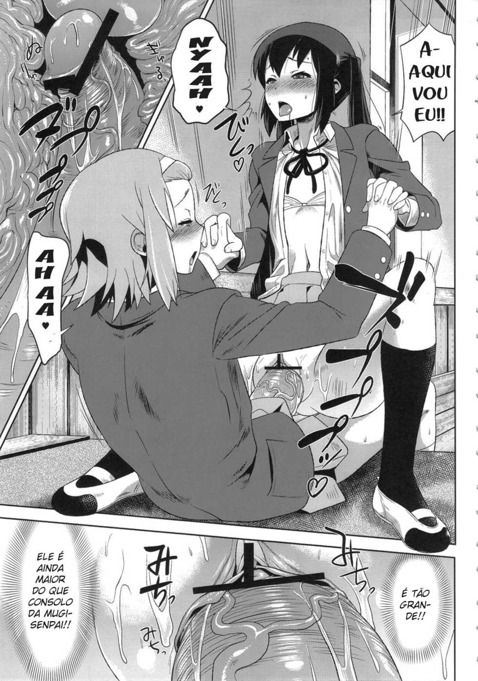 (C80) [Man Chin Low (COSiNE)] K-ON Drill Futanari!! 2 (K-On!) [Portuguese-BR] [Tsukai Scan] - Page 14