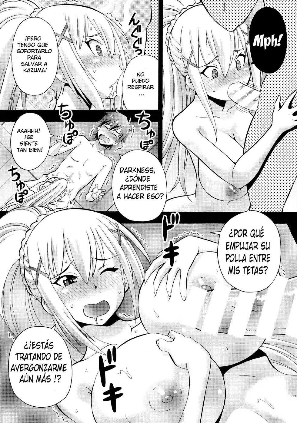 (C90) [Toraya (ITOYOKO)] Ero Subarashii Sekai ni Nakadashi o! 2 (Kono Subarashii Sekai ni Syukufuku o!) [Spanish] [marcosmass] - Page 15