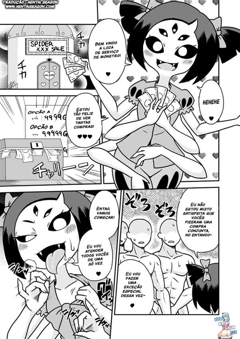 [Chapedizo2 (Aruse Yuuji)] Kumo no Service-ten (Undertale) [Portuguese-BR] [Hentai Season] [Digital] - Page 2