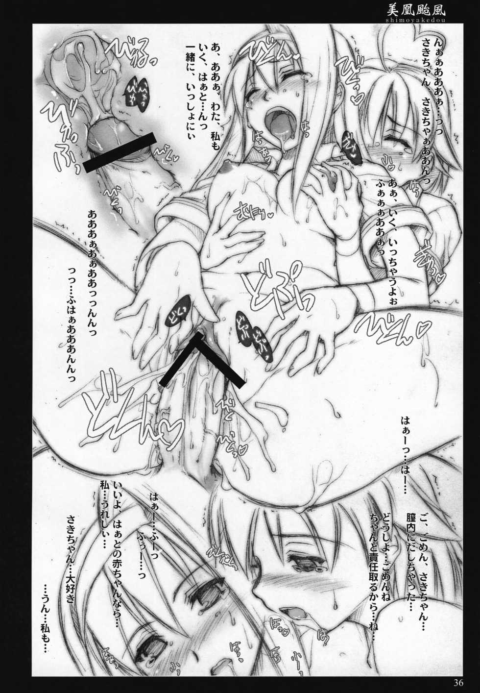 (COMIC1) [Shimoyakedou (Ouma Tokiichi)] Mei-Fang Typhoon (Arcana Heart) - Page 35