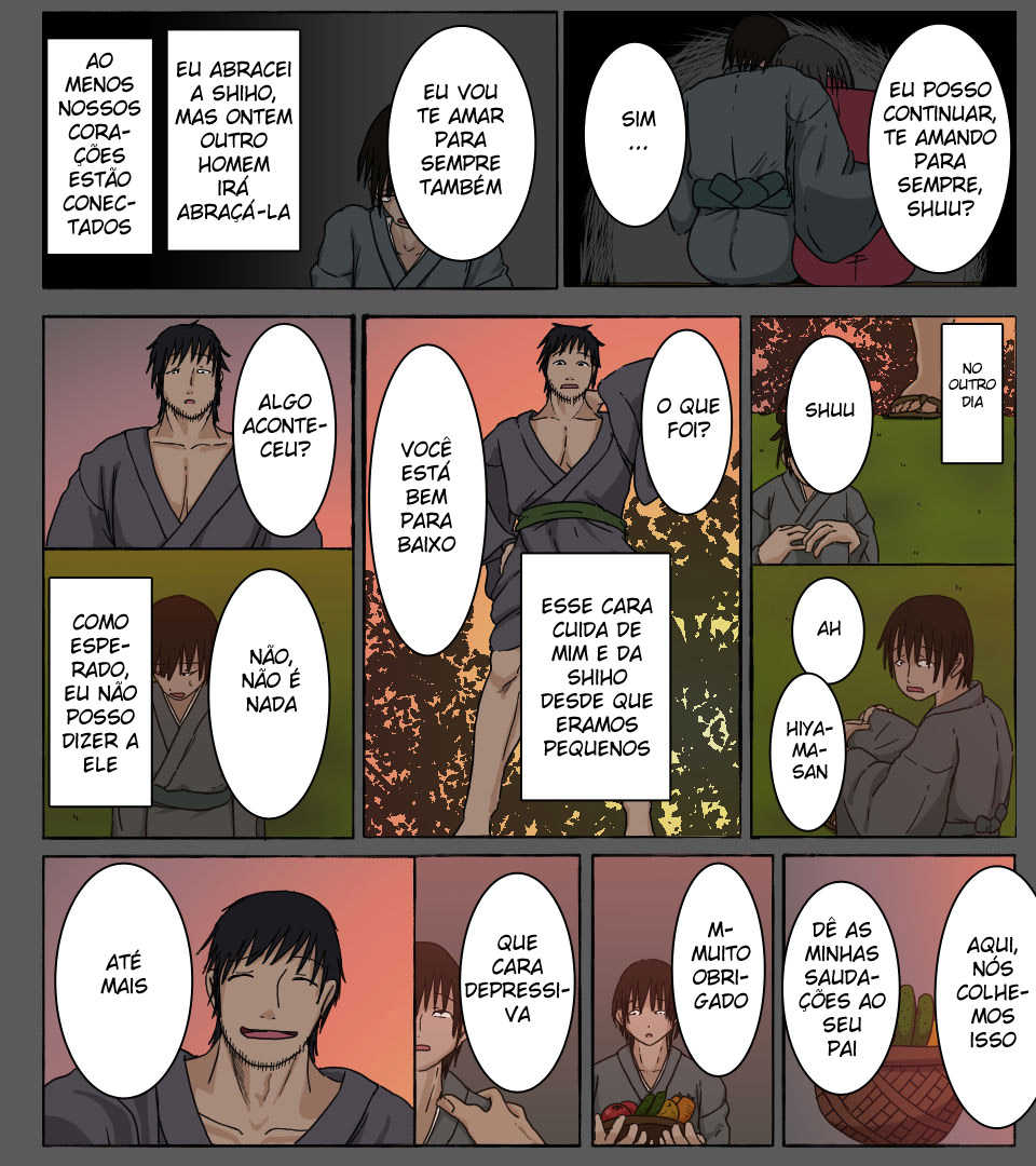 [Iris art (Toda Hisaya)] Mura no Okite - Koibito wa Ore no Mae de Hoka no Otoko to Fuufu ni Naru [Portuguese-BR] [HQHentai] - Page 6