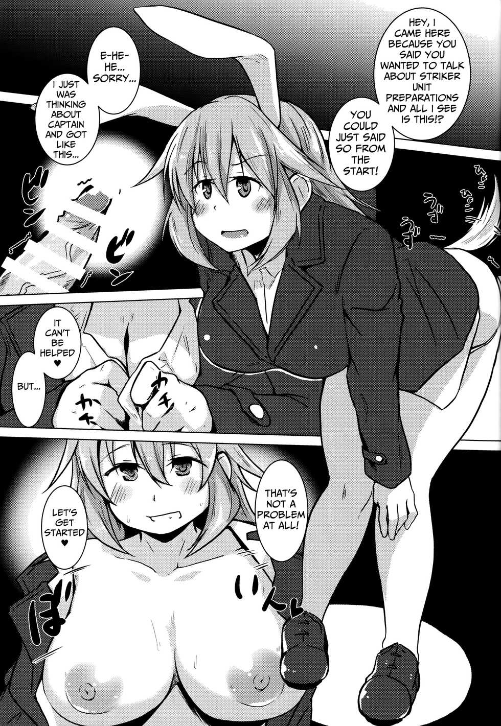 (Senjou no Otome-tachi 13) [Shirley no Oppai! de pfpf Shitai! (Various)] "Eroi Okkii Yawarakai" (Strike Witches) [English] - Page 12