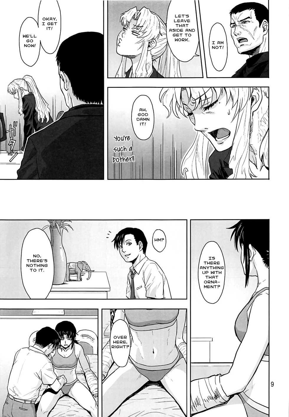 (C96) [AZASUKE WIND (AZASUKE)] Honeoridoku - I can't use my hands (Black Lagoon) [English] [Nisor] - Page 8