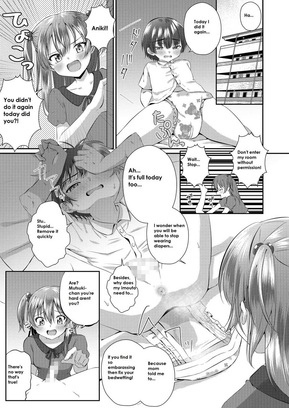 [Chijoku An (Azuma Riru)] Onii-chan Omutsu Nuretenai? | Onii-chan, Is Your Diaper Wet? [English] - Page 2