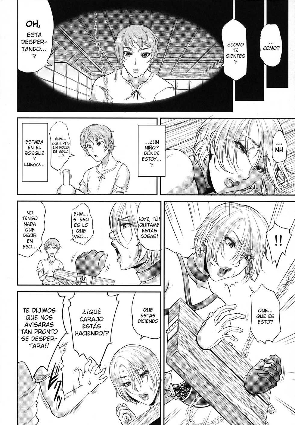(C95) [TSK-BAR (Toguchi Masaya)] Tatoe Kousoku shita to shite mo Joou-sama ni wa Sakaraenai (SoulCalibur) [Spanish] - Page 5
