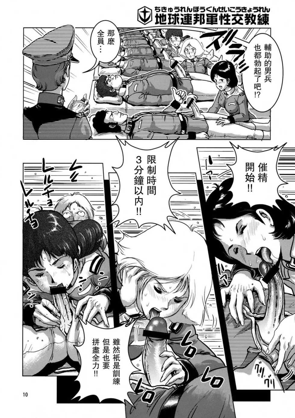 (C75) [Skirt Tsuki (keso)] Chikyuu Renpougun Seikou Kyouren (Mobile Suit Gundam) [Chinese] [母系戰士+瓜皮漢化+漫之學園] - Page 9