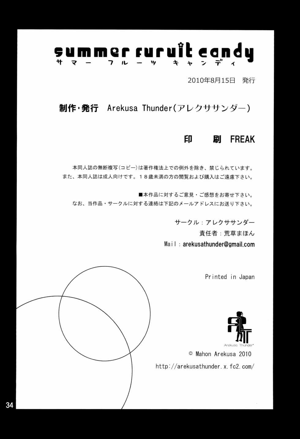 (C78) [Arekusa Thunder (Arekusa Mahone)] summer fruit candy - Page 36