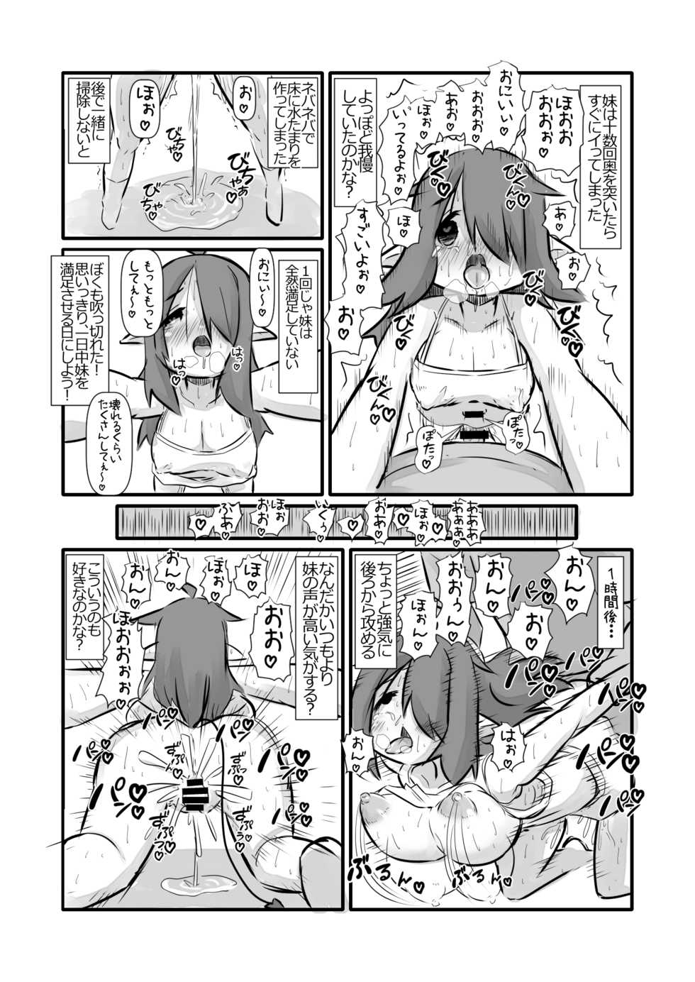 [Annonan (U-Non)] Hatsujou shita Kyonyuu Imouto Succubus ni Osowareta kedo Ani to Shite Ganbaru Hanashi - Page 22