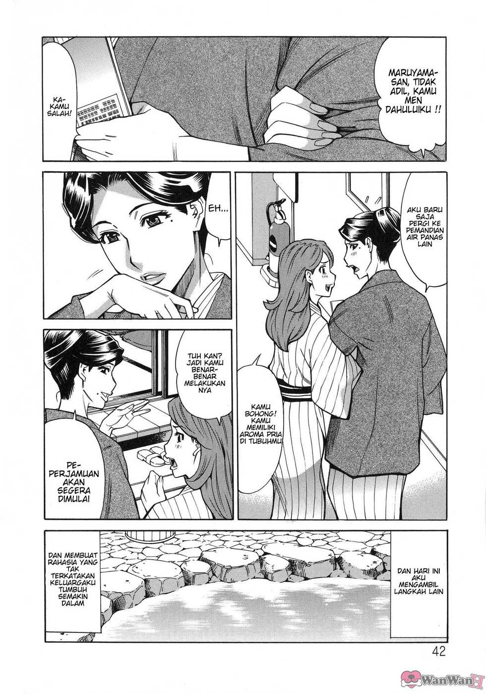 [Makibe Kataru] Hitozuma Koi Hanabi ~Hajimete no Furin ga 3P ni Itaru made~ [Bahasa Indonesia] {WanWanH} - Page 40