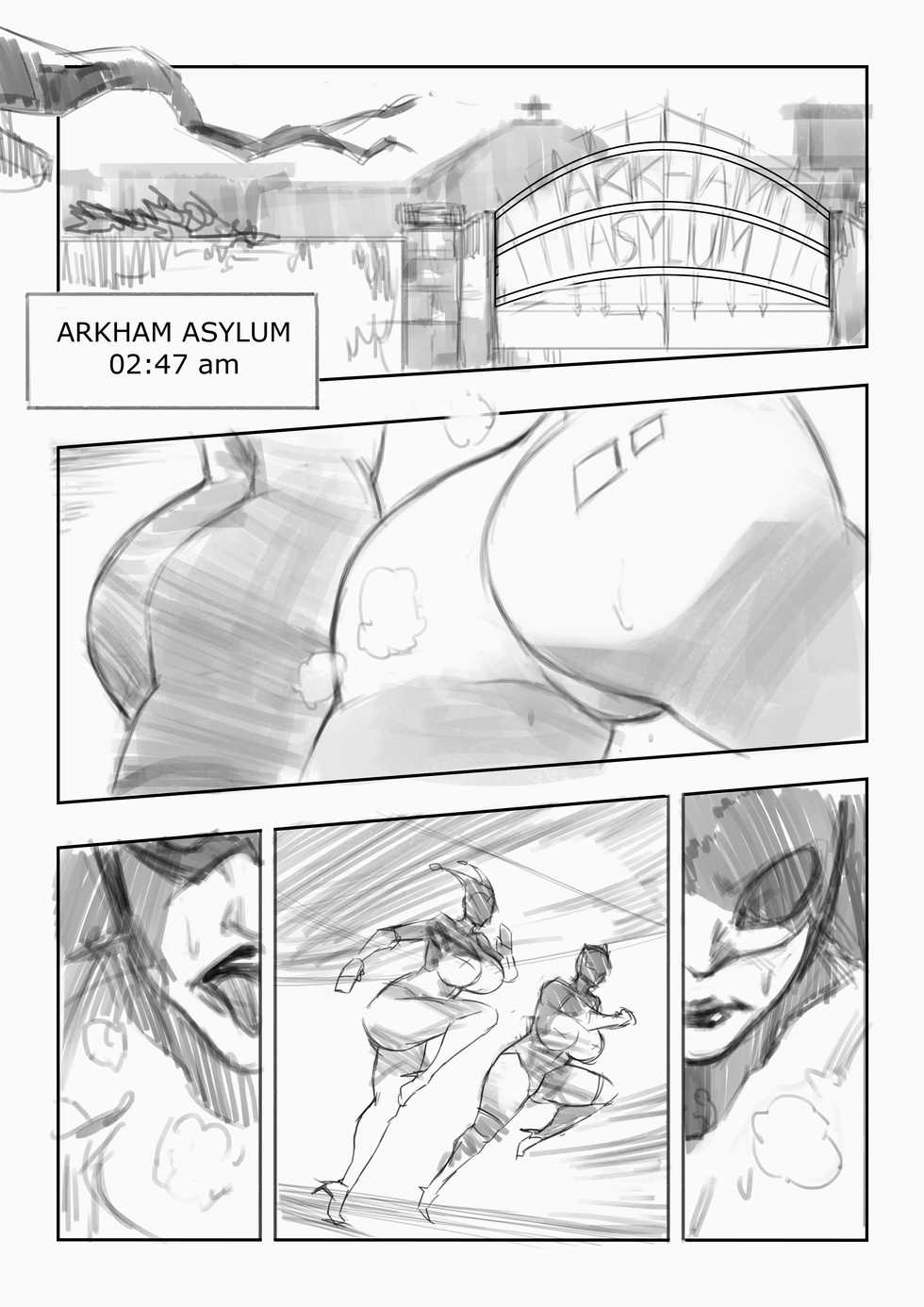 [NOVICE KING] Catwoman and Quinn doujin sketch (Batman) [English] - Page 2