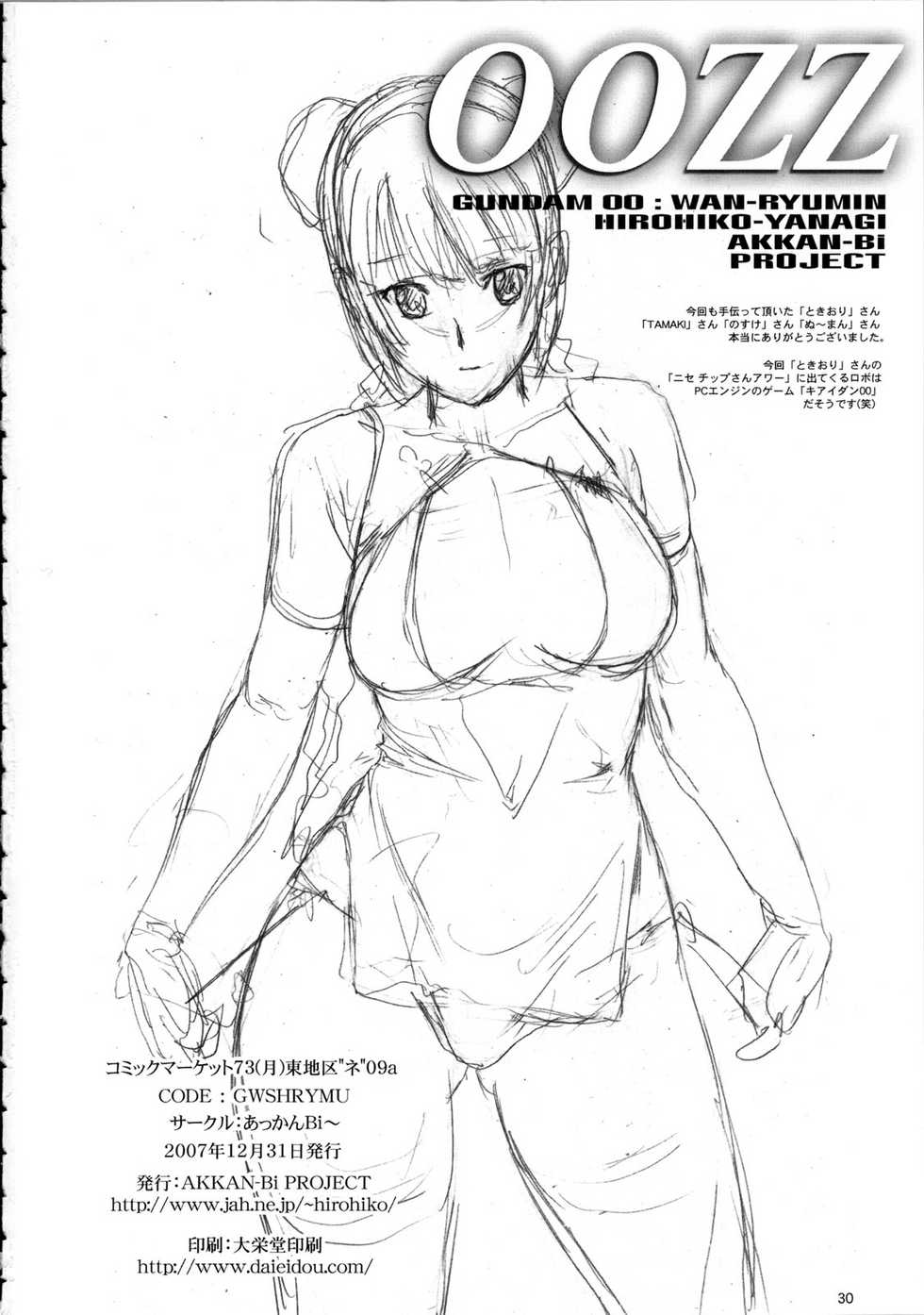 (C73) [AKKAN-Bi PROJECT (Yanagi Hirohiko, Tokiori)] 00ZZ (Mobile Suit Gundam 00) [Korean] [중심구멍] - Page 30
