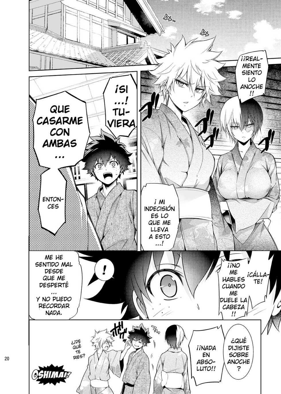[OMEGA 2-D (Hibino Tomoki, Shima Seiryuu)] Boku no Iinazuke to Osananajimi ga Shuraba Sugiru Ver. 4 (Boku no Hero Academia) [Spanish] [Digital] - Page 19