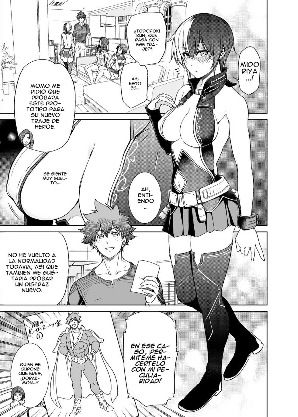 [OMEGA 2-D (Hibino Tomoki, Shima Seiryuu)] Boku no Iinazuke to Osananajimi ga Shuraba Sugiru Ver.5+5.5+COSPLAY (Boku no Hero Academia) [Spanish] [m2mwk2] [Digital] - Page 27