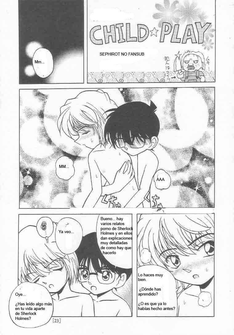 (C58) [Joshinzoku (Bienchan, Wanyanaguda)] Manga Sangyou Haikibutsu 01 (Detective Conan) [Spanish] - Page 22