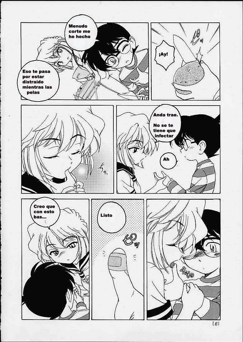 (C60) [Joshinzoku (Wanyanaguda)] Manga Sangyou Haikibutsu 03 (Detective Conan) [Spanish] [Sephirot no Fansub] - Page 5