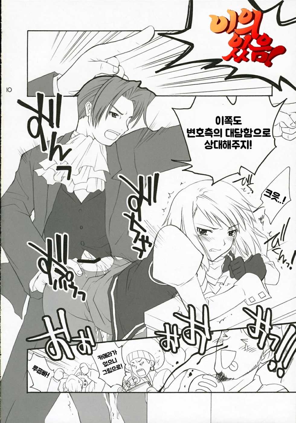 (C69) [Purin Yokochou (Ouka Sushi)] Ippatsu! Gyakutenman | 한방! 역전맨 (Gyakuten Saiban) [Korean] - Page 9