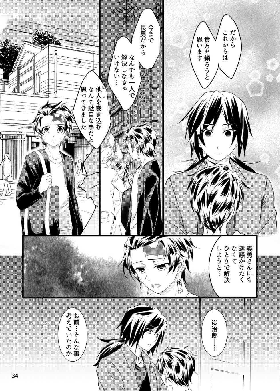 [Yomoyama] α no Tomioka-san ga Ω no Tanjirou-kun wo Haramaseta Hanashi (Demon Slayer) [Digital] - Page 33