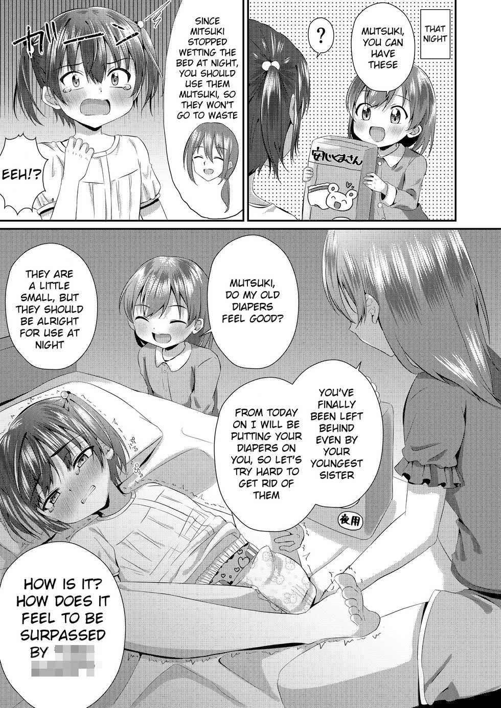 [Chijoku An (Azuma Riru)] Onii-chan Omutsu Nuretenai? | Big Bro, Is Your Diaper Wet? [English] {Chin²} - Page 12