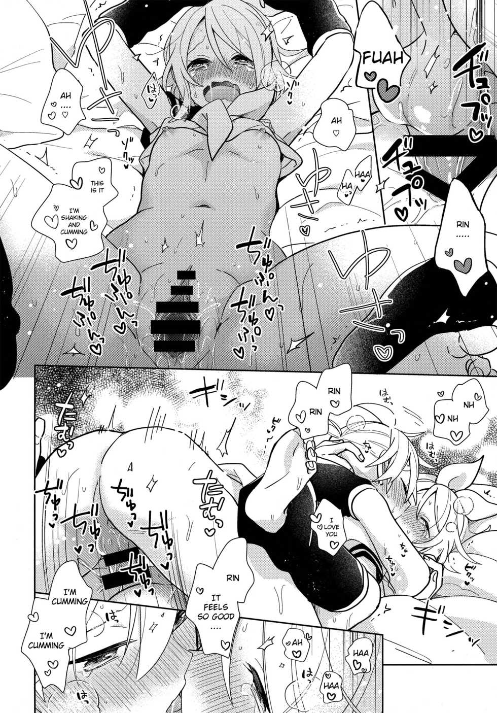 (Kagamine Kotoha!) [Wonderland (suzumi)] Issho no Ofuton de Nenai to Derarenai Heya [Seijin Mukai]  - Locked folder unless to sleep together  (VOCALOID) [English] - Page 23