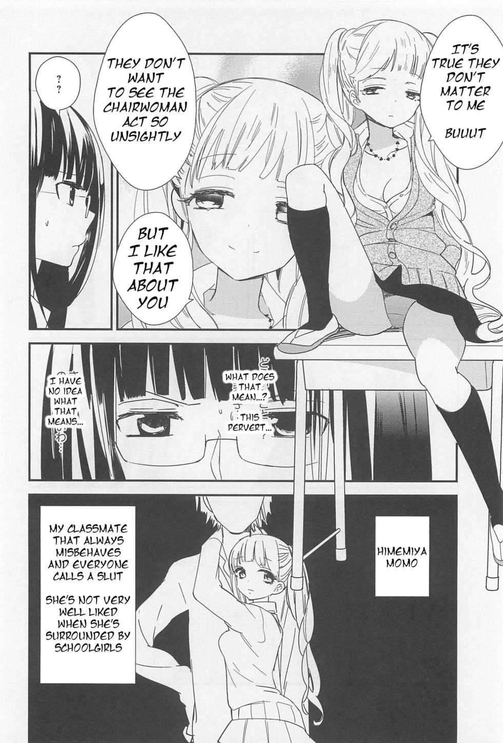 [Gyuunyuu Linda] Momo to Iincho | Momo and the Chairwoman (L -Ladies & Girls Love- 02) [English] [HellItself] - Page 4