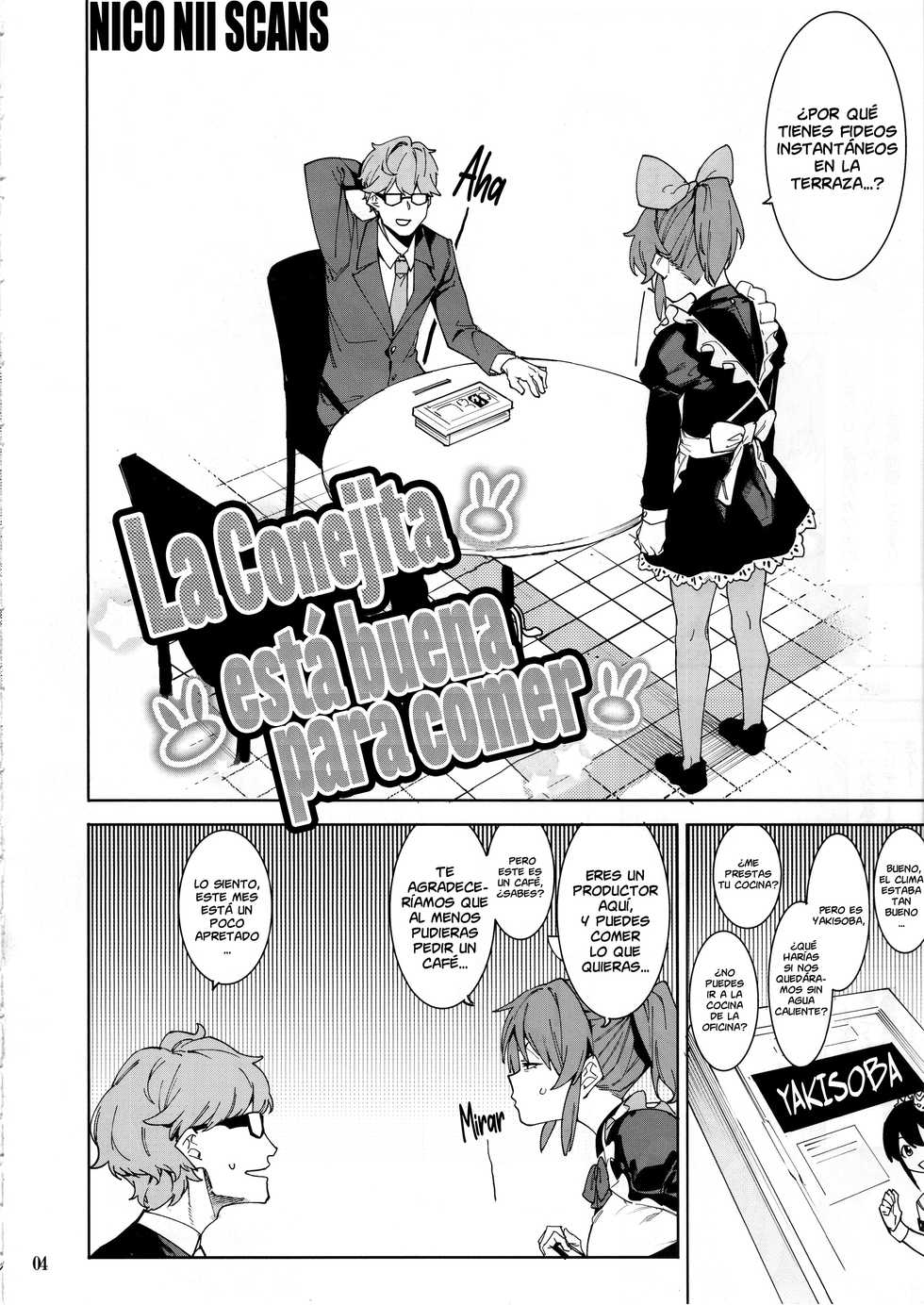 (C97) [DogStyle (Menea the Dog)] Tabegoro Bunny | La Conejita está buena para comer (THE IDOLM@STER CINDERELLA GIRLS) [Spanish] [NICONIISCANS] - Page 3