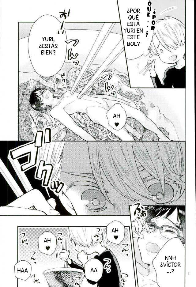 (C91) [Shikisho (Inaka Shinshi)] Mashou no Katsudon (Yuri on Ice) [Spanish] - Page 4