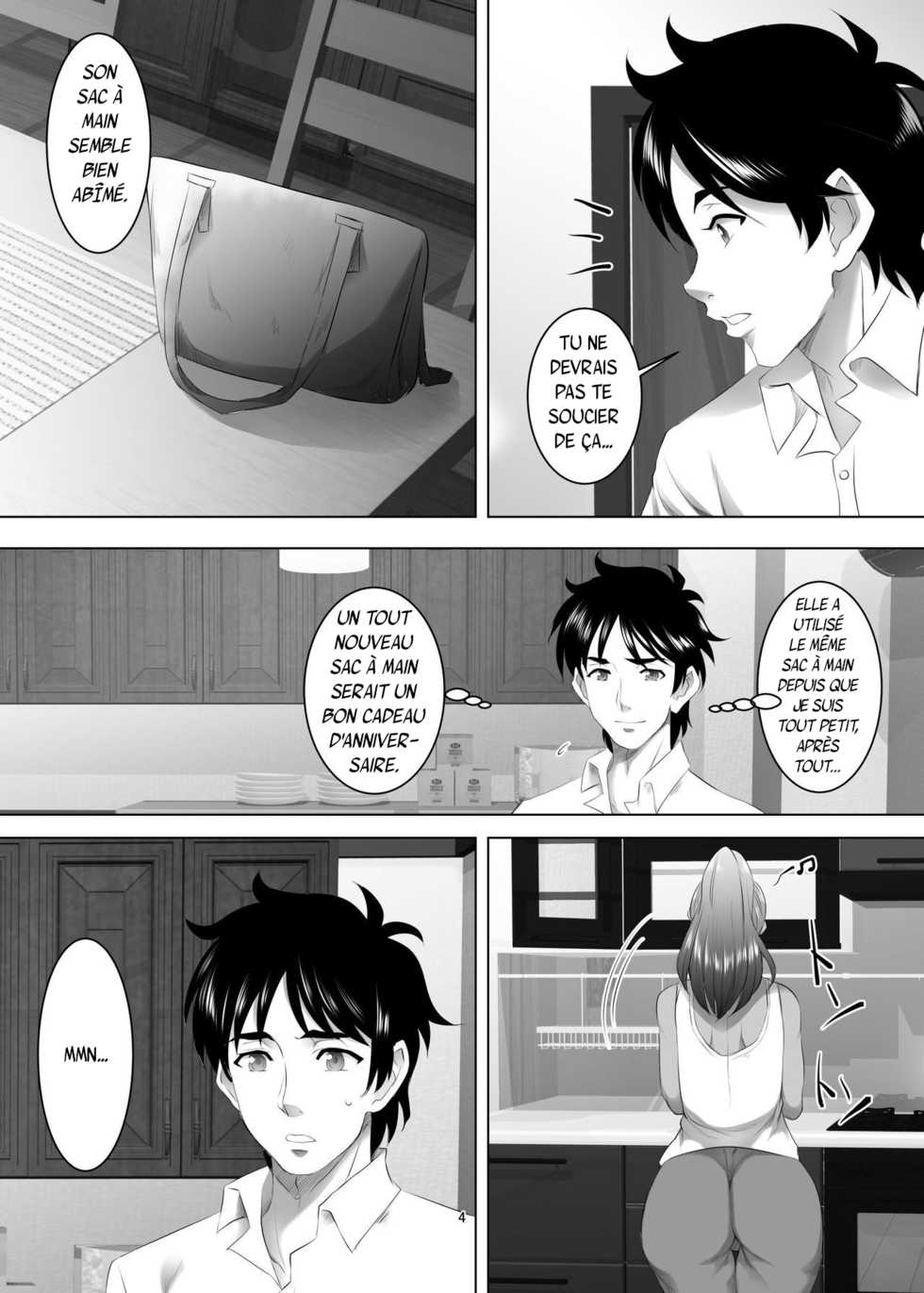 [SPRECHCHOR (Eguchi Chibi, Nintai Akira)] Omae no Kaa-chan, Ii Onna da yo na. Ch. 3 [French] [Digital] - Page 4