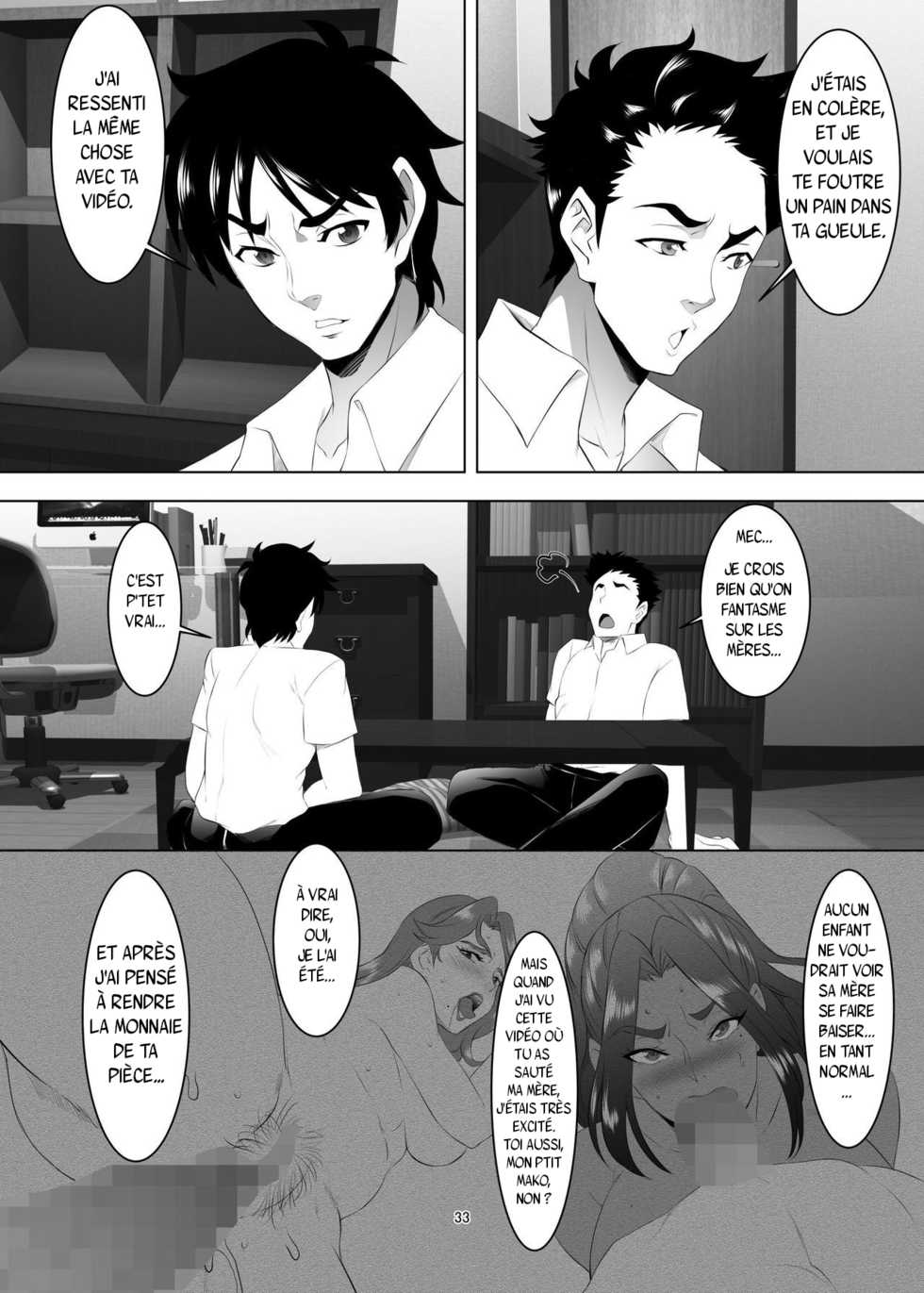 [SPRECHCHOR (Eguchi Chibi, Nintai Akira)] Omae no Kaa-chan, Ii Onna da yo na. Ch. 3 [French] [Digital] - Page 33