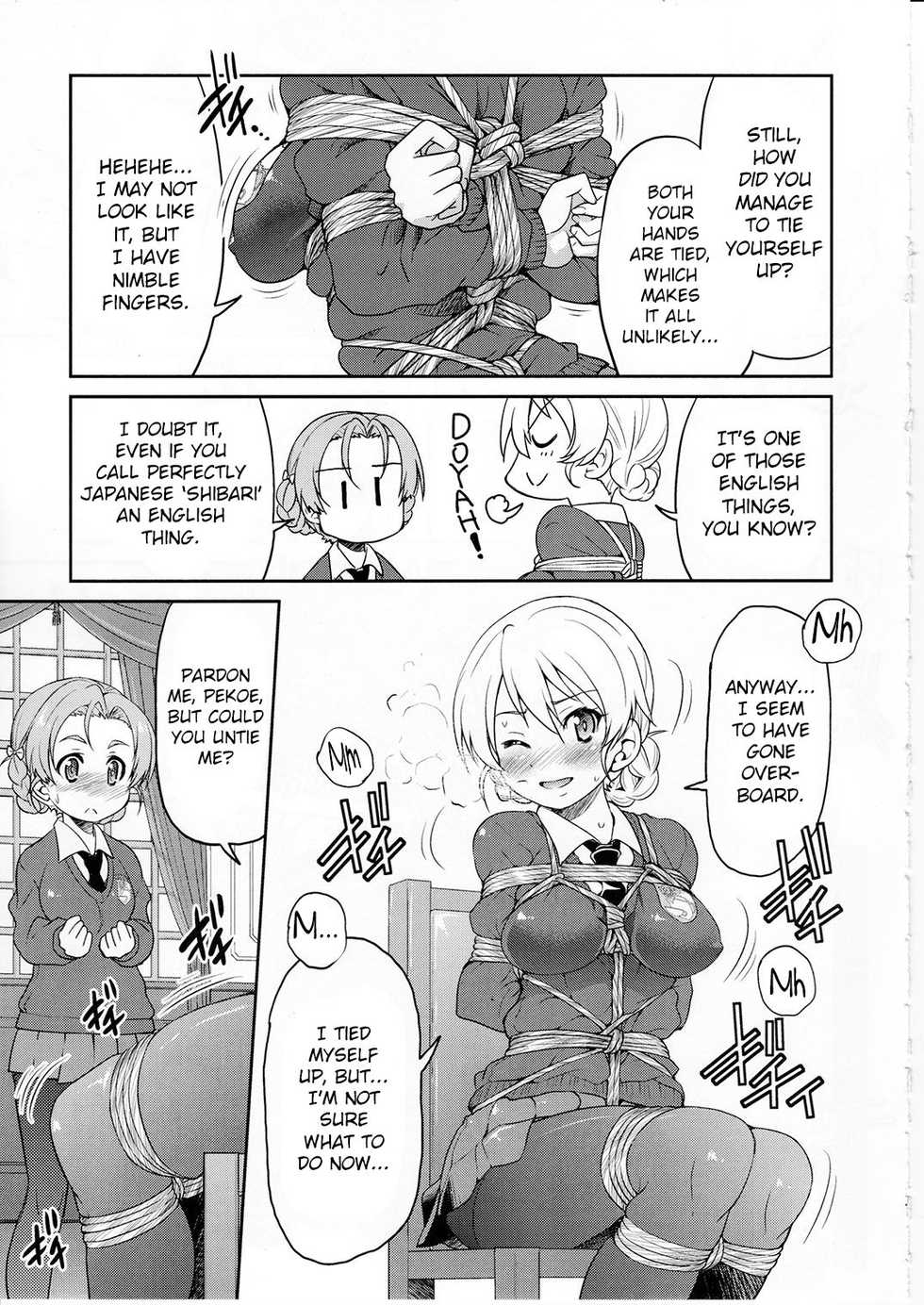 (C91) [Ponyfarm (Inoue Yoshihisa)] Darjeeling-sama Ichiban Shibari (Girls und Panzer) [English] [CrowKarasu] - Page 6