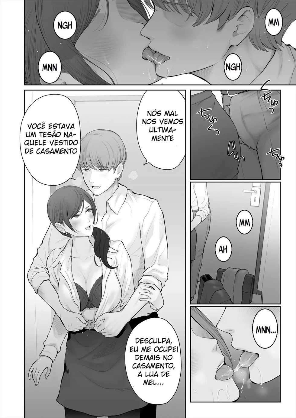 [E☆Roman Koubou (Edogawa Roman)] Hoka no Otoko to Kekkon Shitara Anata no Kodane Kureru? [Portuguese-BR] [Mundo Hentai] [Digital] - Page 37